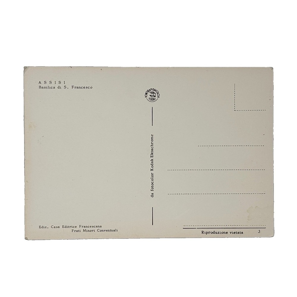 Casa Editrice Francescana Postcard Assisi Basilica di San Francesco Snow Italy - Picture 4 of 4